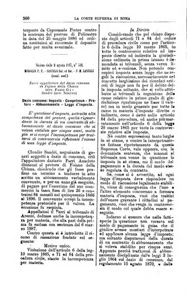 La Corte suprema di Roma raccolta periodica delle sentenze della Corte di cassazione di Roma