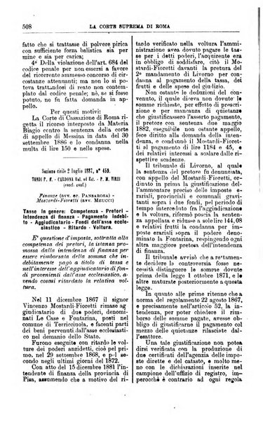 La Corte suprema di Roma raccolta periodica delle sentenze della Corte di cassazione di Roma