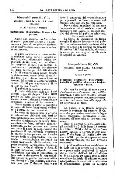 La Corte suprema di Roma raccolta periodica delle sentenze della Corte di cassazione di Roma