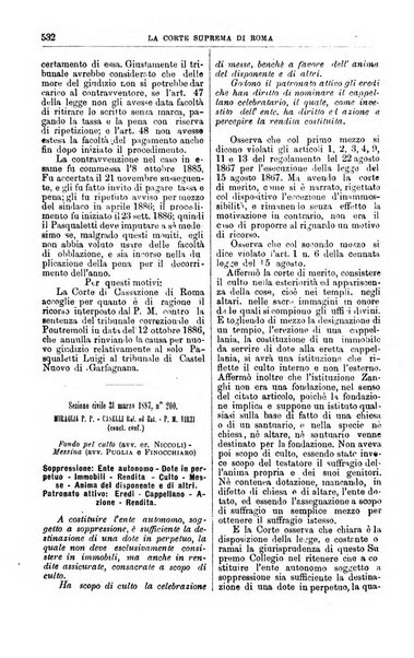 La Corte suprema di Roma raccolta periodica delle sentenze della Corte di cassazione di Roma