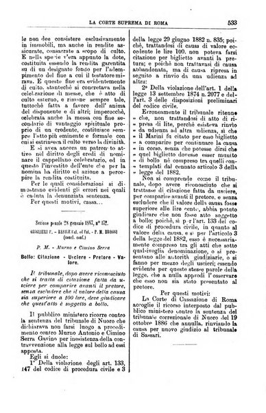 La Corte suprema di Roma raccolta periodica delle sentenze della Corte di cassazione di Roma