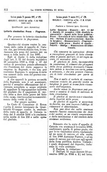 La Corte suprema di Roma raccolta periodica delle sentenze della Corte di cassazione di Roma