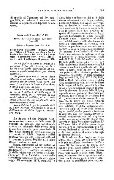 La Corte suprema di Roma raccolta periodica delle sentenze della Corte di cassazione di Roma