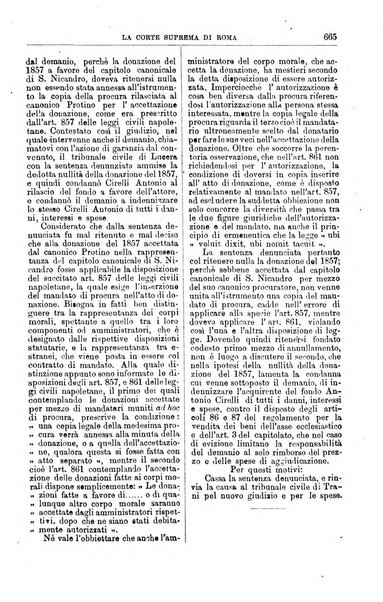 La Corte suprema di Roma raccolta periodica delle sentenze della Corte di cassazione di Roma