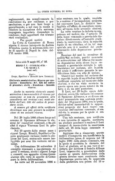 La Corte suprema di Roma raccolta periodica delle sentenze della Corte di cassazione di Roma