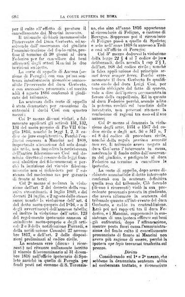 La Corte suprema di Roma raccolta periodica delle sentenze della Corte di cassazione di Roma