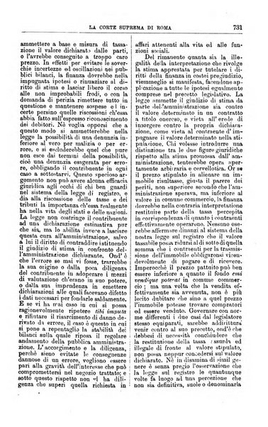 La Corte suprema di Roma raccolta periodica delle sentenze della Corte di cassazione di Roma