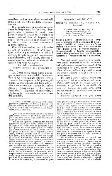 La Corte suprema di Roma raccolta periodica delle sentenze della Corte di cassazione di Roma