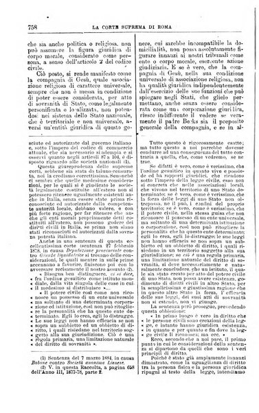 La Corte suprema di Roma raccolta periodica delle sentenze della Corte di cassazione di Roma