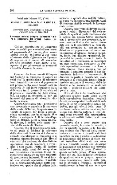 La Corte suprema di Roma raccolta periodica delle sentenze della Corte di cassazione di Roma