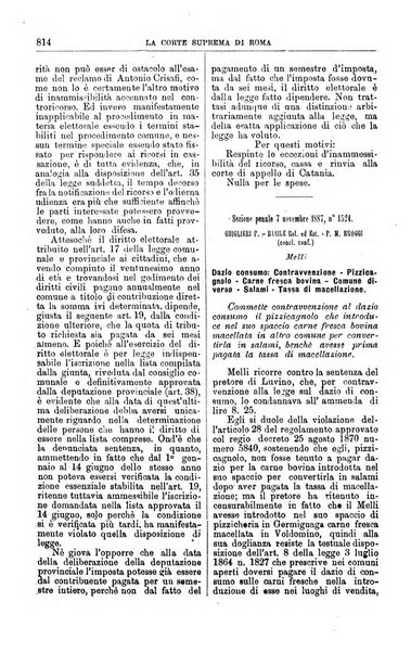 La Corte suprema di Roma raccolta periodica delle sentenze della Corte di cassazione di Roma