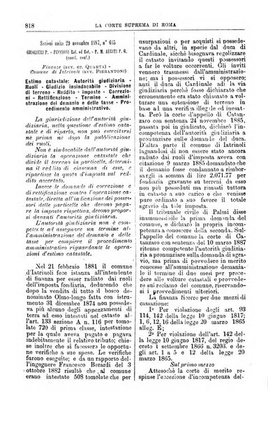 La Corte suprema di Roma raccolta periodica delle sentenze della Corte di cassazione di Roma