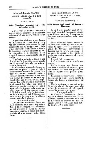 La Corte suprema di Roma raccolta periodica delle sentenze della Corte di cassazione di Roma