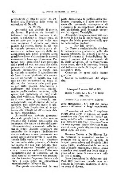 La Corte suprema di Roma raccolta periodica delle sentenze della Corte di cassazione di Roma