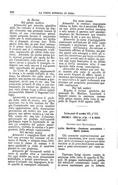 La Corte suprema di Roma raccolta periodica delle sentenze della Corte di cassazione di Roma