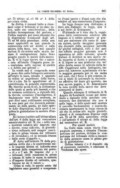 La Corte suprema di Roma raccolta periodica delle sentenze della Corte di cassazione di Roma