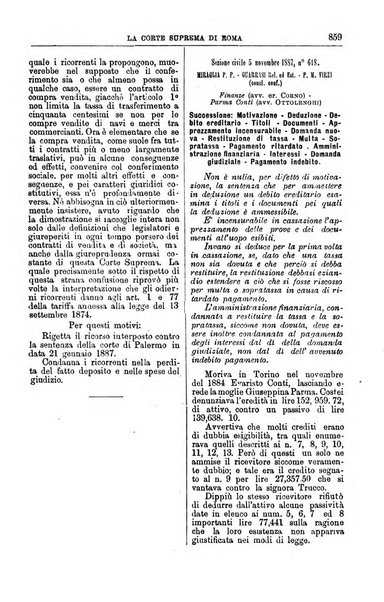 La Corte suprema di Roma raccolta periodica delle sentenze della Corte di cassazione di Roma