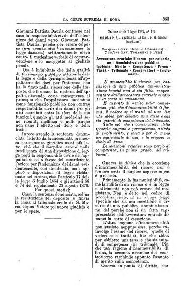 La Corte suprema di Roma raccolta periodica delle sentenze della Corte di cassazione di Roma