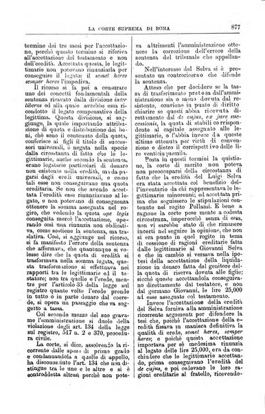 La Corte suprema di Roma raccolta periodica delle sentenze della Corte di cassazione di Roma