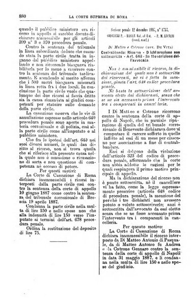 La Corte suprema di Roma raccolta periodica delle sentenze della Corte di cassazione di Roma