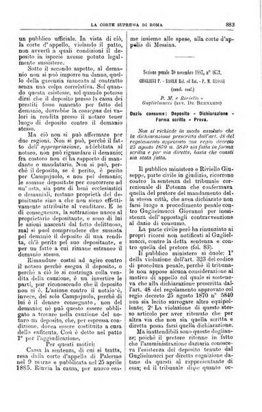 La Corte suprema di Roma raccolta periodica delle sentenze della Corte di cassazione di Roma