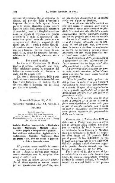 La Corte suprema di Roma raccolta periodica delle sentenze della Corte di cassazione di Roma