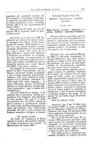 La Corte suprema di Roma raccolta periodica delle sentenze della Corte di cassazione di Roma