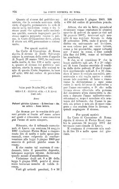 La Corte suprema di Roma raccolta periodica delle sentenze della Corte di cassazione di Roma