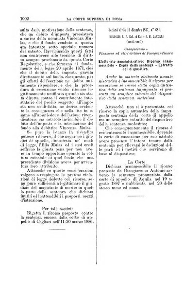 La Corte suprema di Roma raccolta periodica delle sentenze della Corte di cassazione di Roma