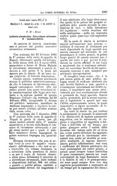 La Corte suprema di Roma raccolta periodica delle sentenze della Corte di cassazione di Roma