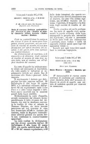 La Corte suprema di Roma raccolta periodica delle sentenze della Corte di cassazione di Roma