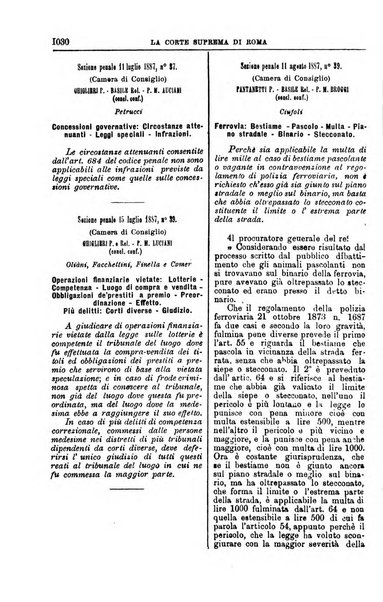 La Corte suprema di Roma raccolta periodica delle sentenze della Corte di cassazione di Roma