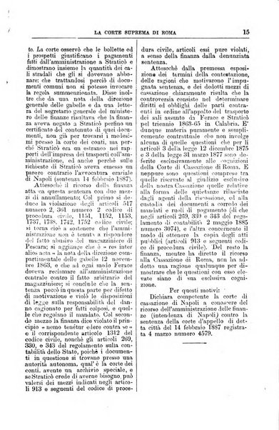 La Corte suprema di Roma raccolta periodica delle sentenze della Corte di cassazione di Roma