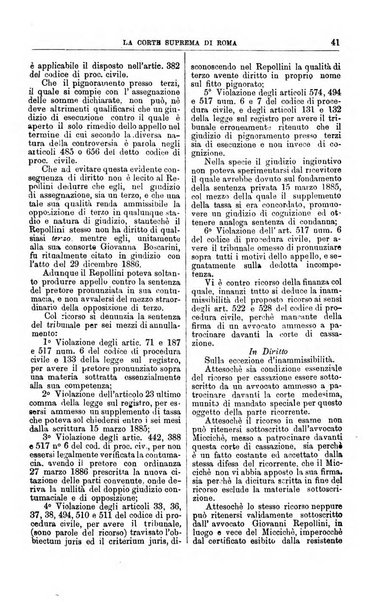 La Corte suprema di Roma raccolta periodica delle sentenze della Corte di cassazione di Roma