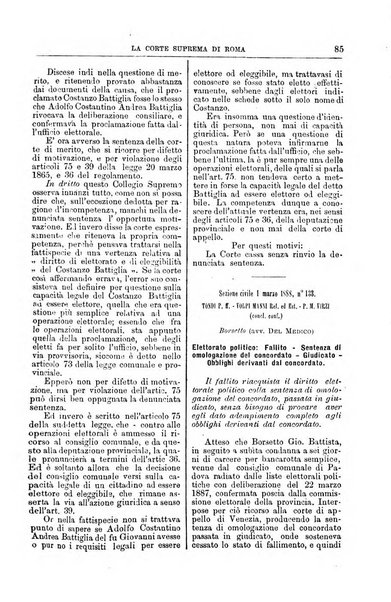 La Corte suprema di Roma raccolta periodica delle sentenze della Corte di cassazione di Roma