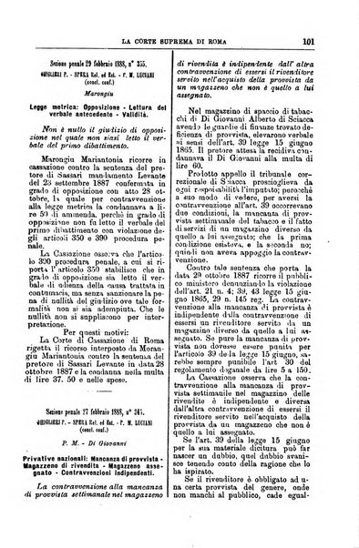 La Corte suprema di Roma raccolta periodica delle sentenze della Corte di cassazione di Roma