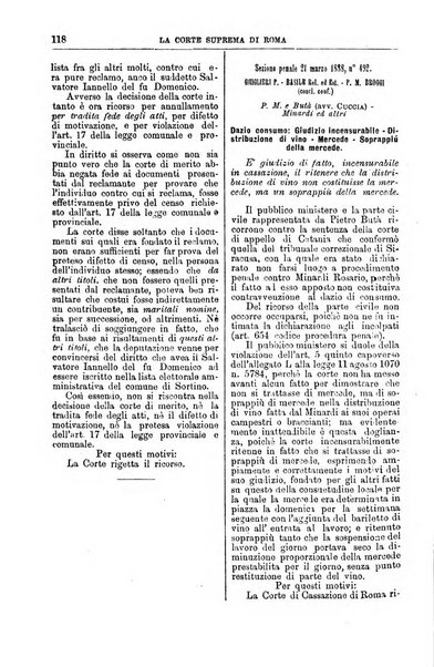 La Corte suprema di Roma raccolta periodica delle sentenze della Corte di cassazione di Roma