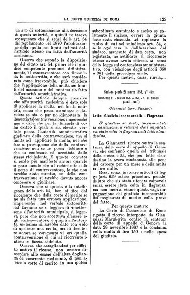 La Corte suprema di Roma raccolta periodica delle sentenze della Corte di cassazione di Roma