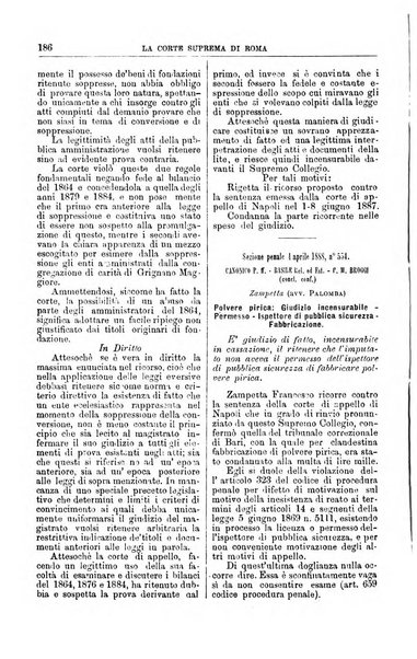 La Corte suprema di Roma raccolta periodica delle sentenze della Corte di cassazione di Roma