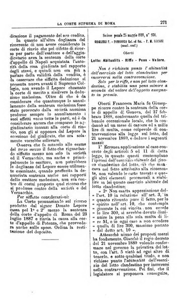 La Corte suprema di Roma raccolta periodica delle sentenze della Corte di cassazione di Roma