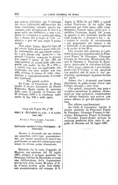 La Corte suprema di Roma raccolta periodica delle sentenze della Corte di cassazione di Roma