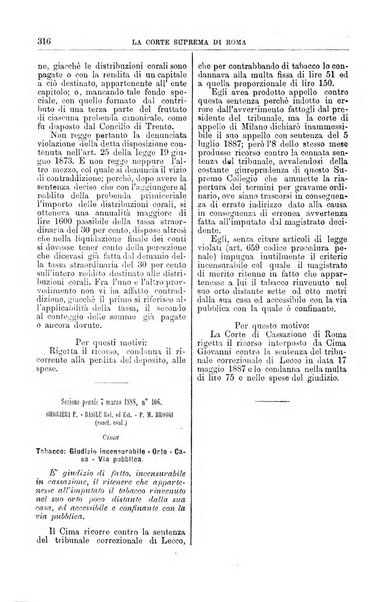 La Corte suprema di Roma raccolta periodica delle sentenze della Corte di cassazione di Roma