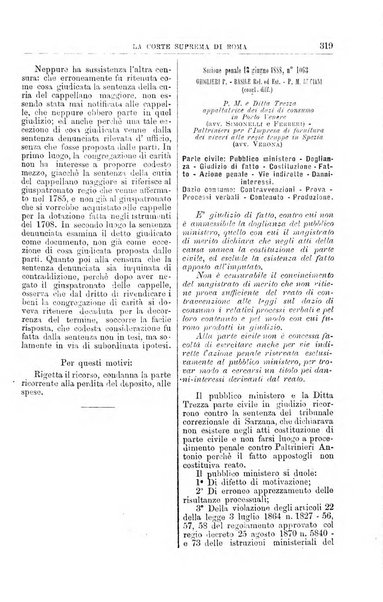 La Corte suprema di Roma raccolta periodica delle sentenze della Corte di cassazione di Roma