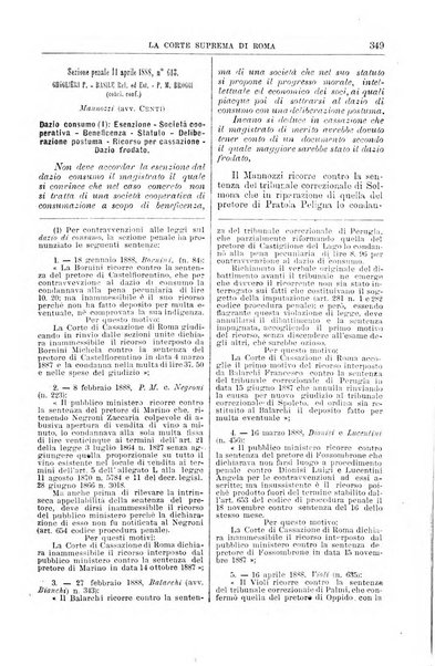 La Corte suprema di Roma raccolta periodica delle sentenze della Corte di cassazione di Roma