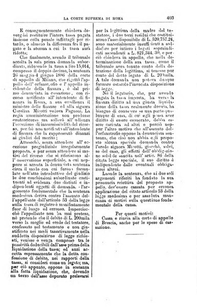 La Corte suprema di Roma raccolta periodica delle sentenze della Corte di cassazione di Roma