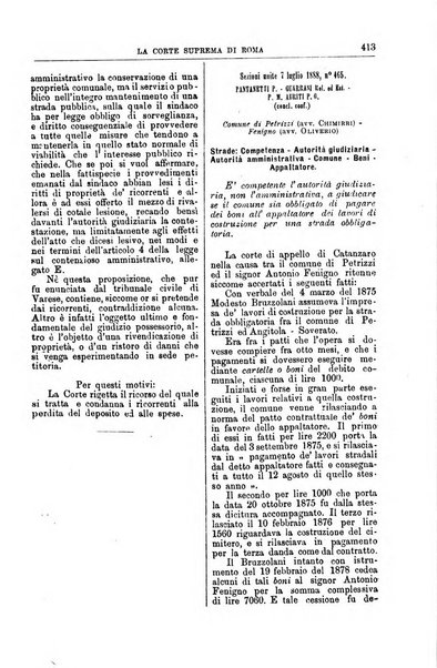 La Corte suprema di Roma raccolta periodica delle sentenze della Corte di cassazione di Roma