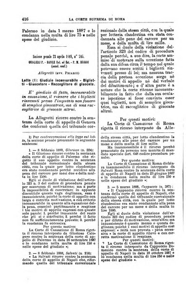 La Corte suprema di Roma raccolta periodica delle sentenze della Corte di cassazione di Roma