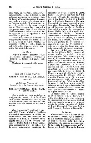 La Corte suprema di Roma raccolta periodica delle sentenze della Corte di cassazione di Roma