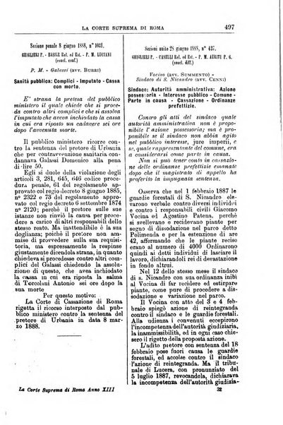 La Corte suprema di Roma raccolta periodica delle sentenze della Corte di cassazione di Roma