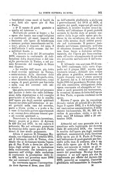 La Corte suprema di Roma raccolta periodica delle sentenze della Corte di cassazione di Roma